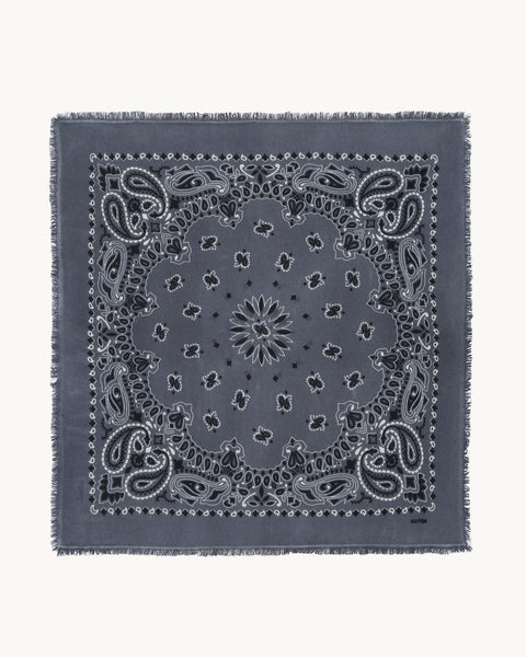 Grand Bandana Hachiko Bico gris flanelle - Image principale