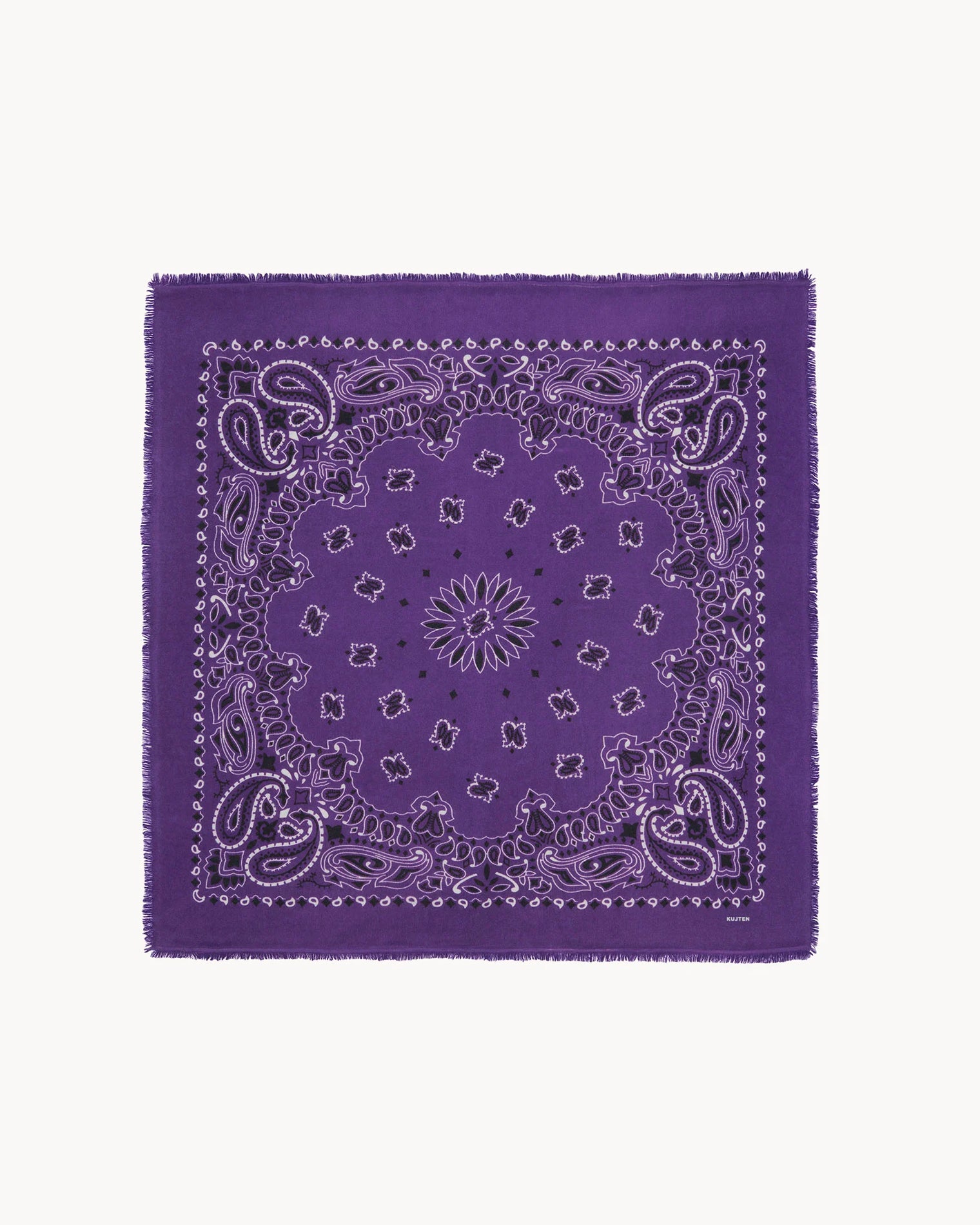 Bandana en cachemire violet pour femme - Kujten packshot