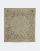 Bandana en voile de cachemire kaki pour femme et pour homme - Kujten packshot