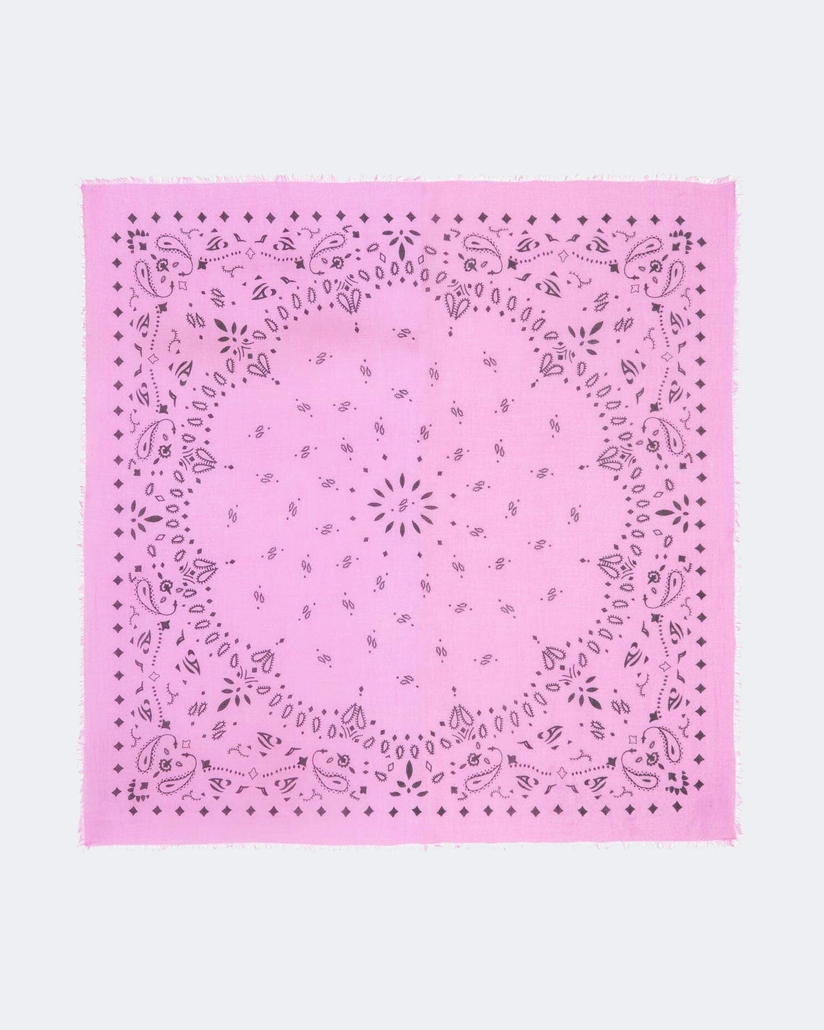 Bandana en voile de cachemire rose pour femme - Kujten packshot