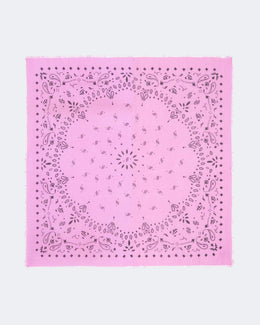Bandana en voile de cachemire rose pour femme - Kujten packshot