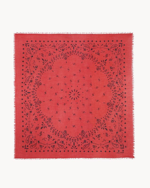 Extra Large Coral Red Effy Bandana - Image principale