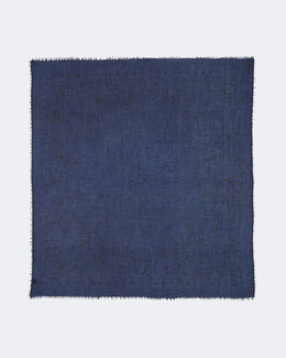 Bandana en voile de cachemire bleu pour femme et pour homme - Kujten packshot