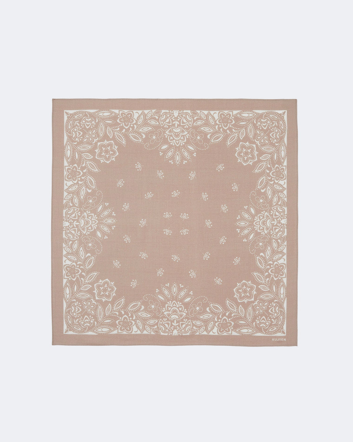 Bandana en cachemire & soie beige pour femme et pour homme - Kujten packshot