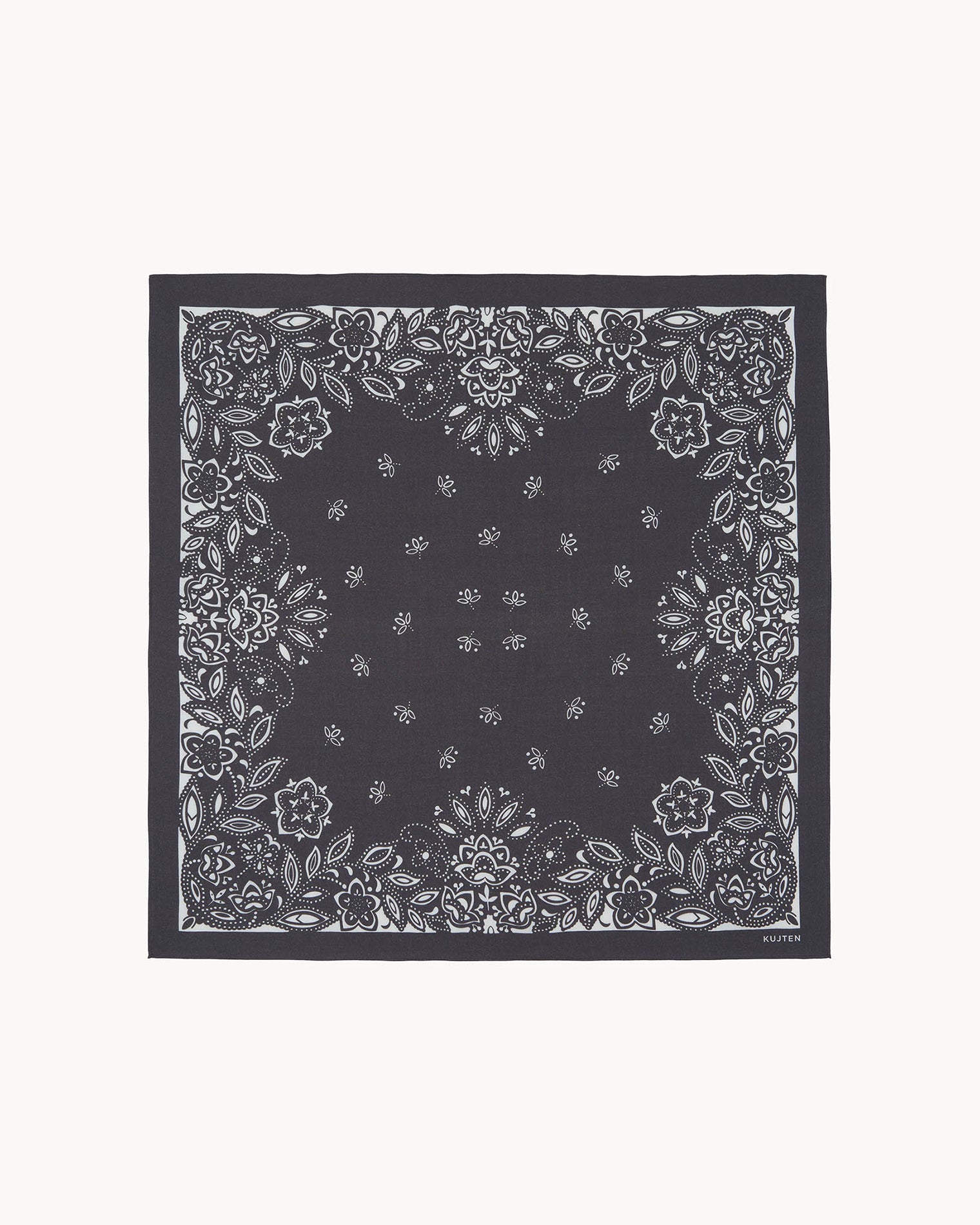 Bandana en cachemire & soie marron pour femme et pour homme - Kujten packshot