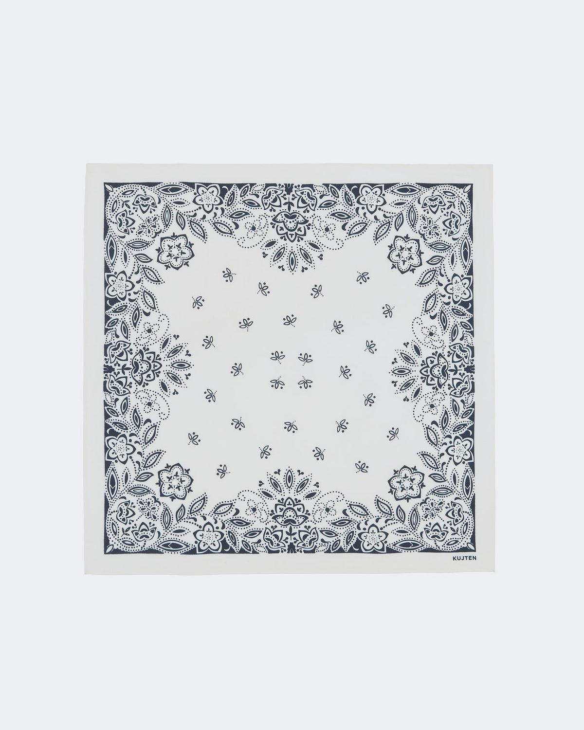 Bandana en cachemire & soie blanc pour femme et pour homme - Kujten packshot