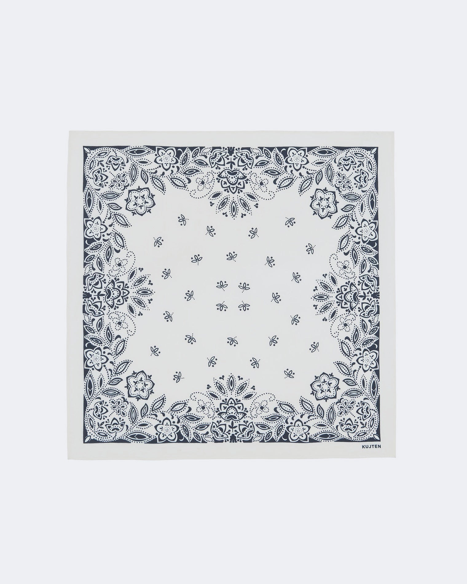 Bandana en cachemire & soie blanc pour femme et pour homme - Kujten packshot