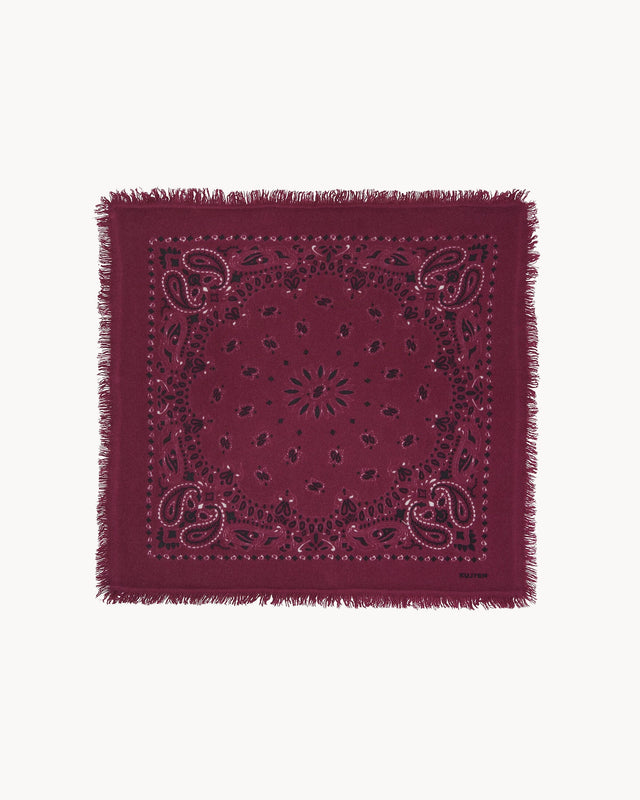 Petit Bandana Hachi Bico rouge vin chiné - Image principale