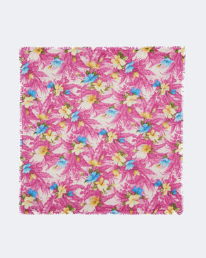 Bandana en cachemire rose pour femme - Kujten packshot
