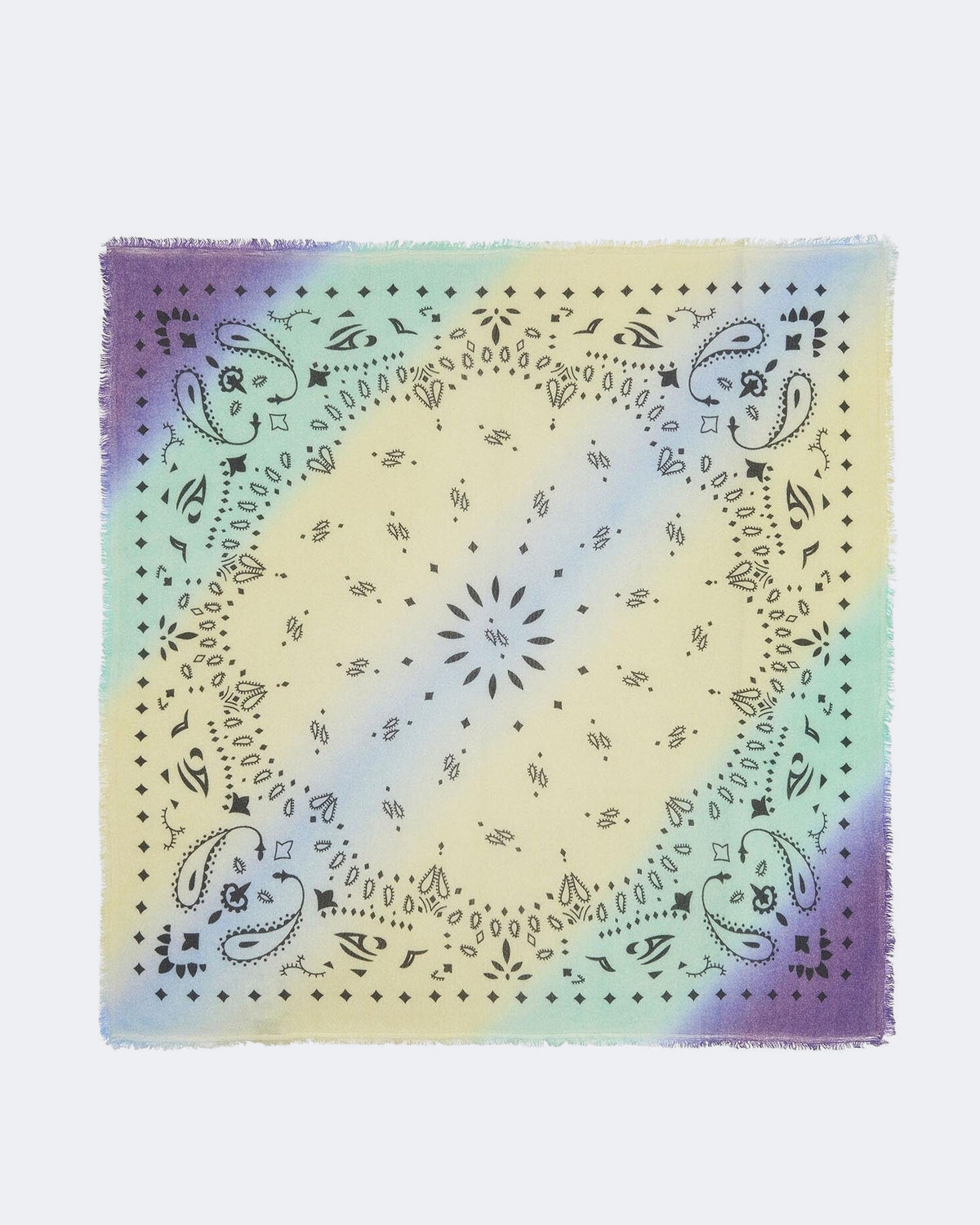 Bandana en cachemire multicolore pour femme - Kujten packshot