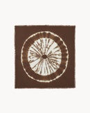 Bandana en cachemire marron et camel pour femme et pour homme - Kujten packshot
