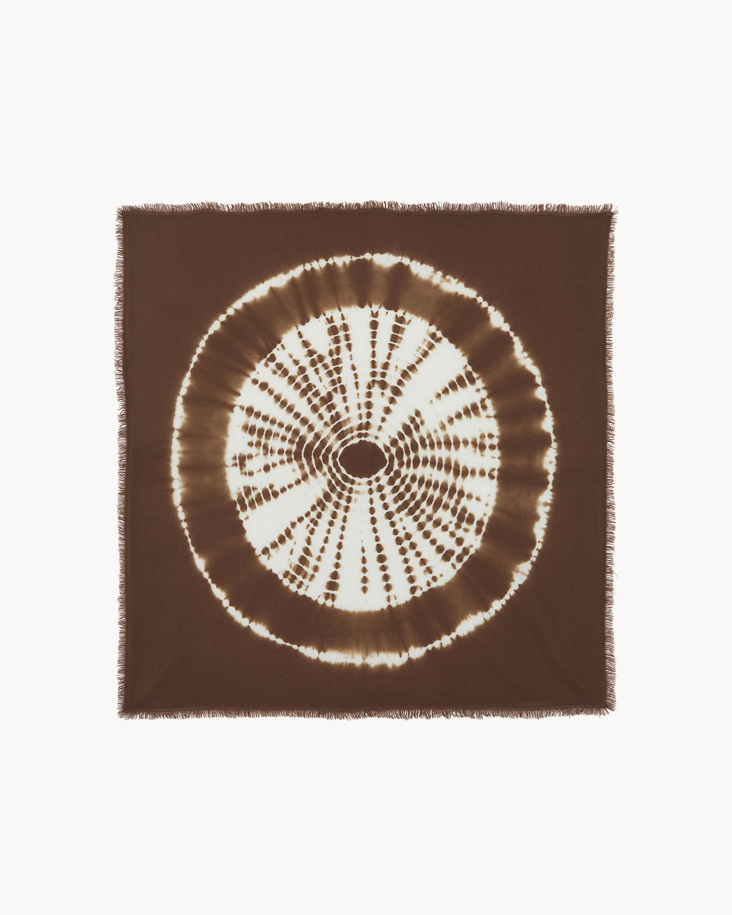 Bandana en cachemire marron et camel pour femme et pour homme - Kujten packshot