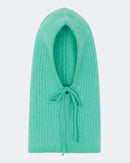 Cagoule en cachemire vert pour femme - Kujten packshot