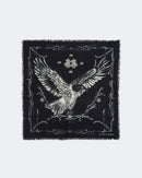 Bandana en cachemire noir pour femme et pour homme - Kujten packshot