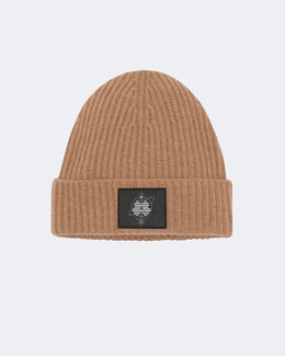 Bonnet en cachemire camel pour femme et pour homme - Kujten packshot