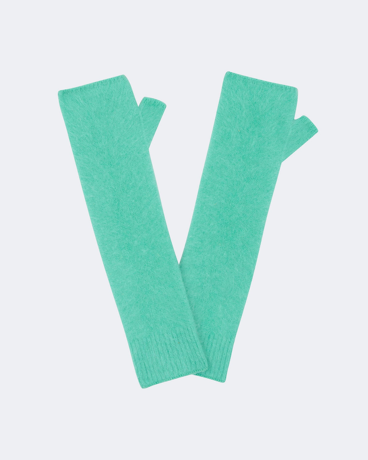 Mitaines en cachemire vert pour femme - Kujten packshot