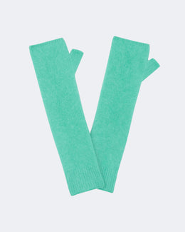 Mitaines en cachemire vert pour femme - Kujten packshot