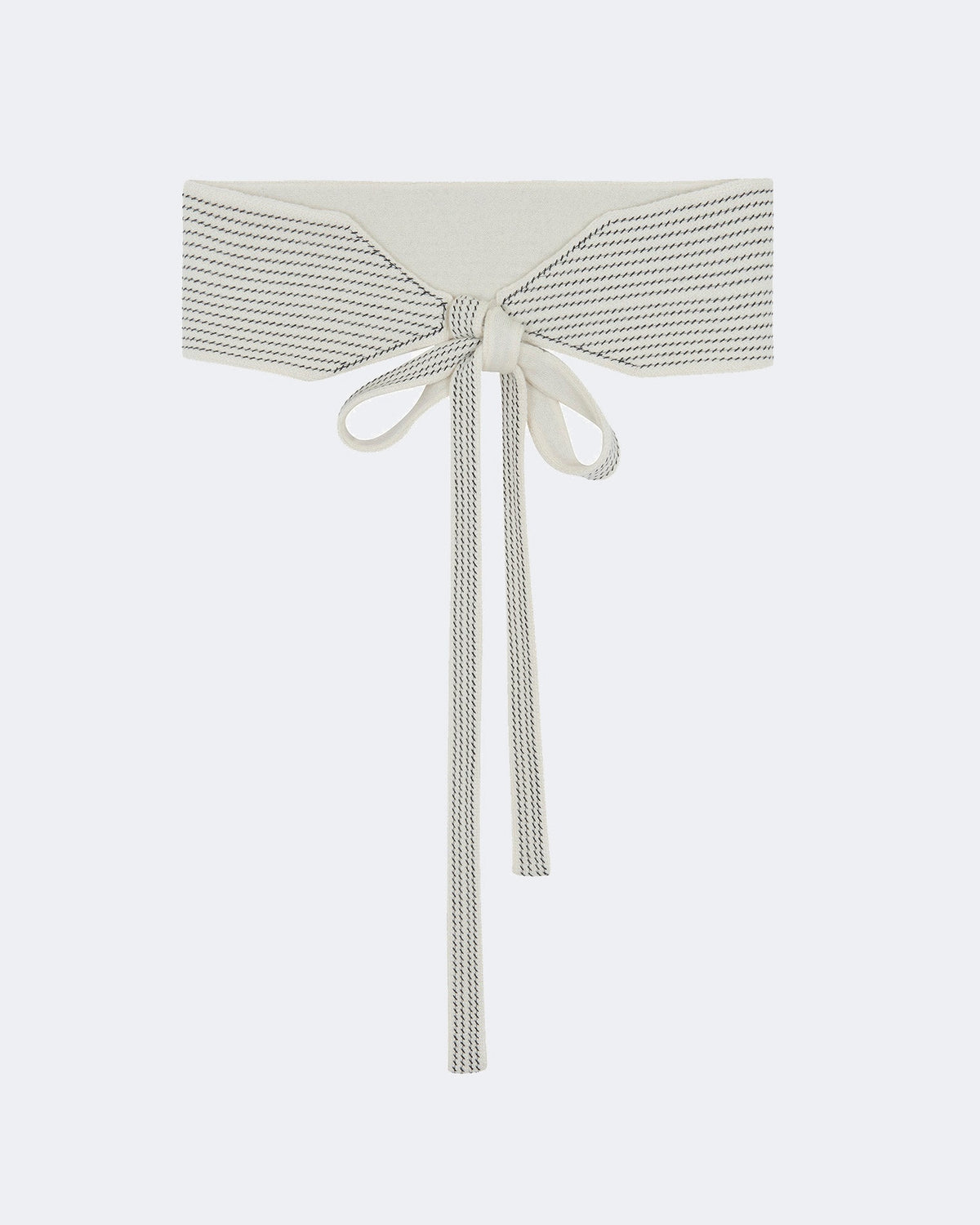 Ceinture en cachemire blanc pour femme - Kujten packshot