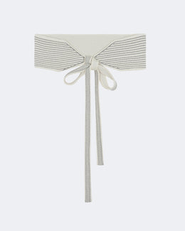 Ceinture en cachemire blanc pour femme - Kujten packshot