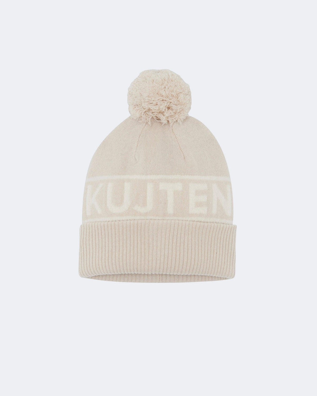 Bonnet en cachemire beige pour femme et pour homme - Kujten packshot