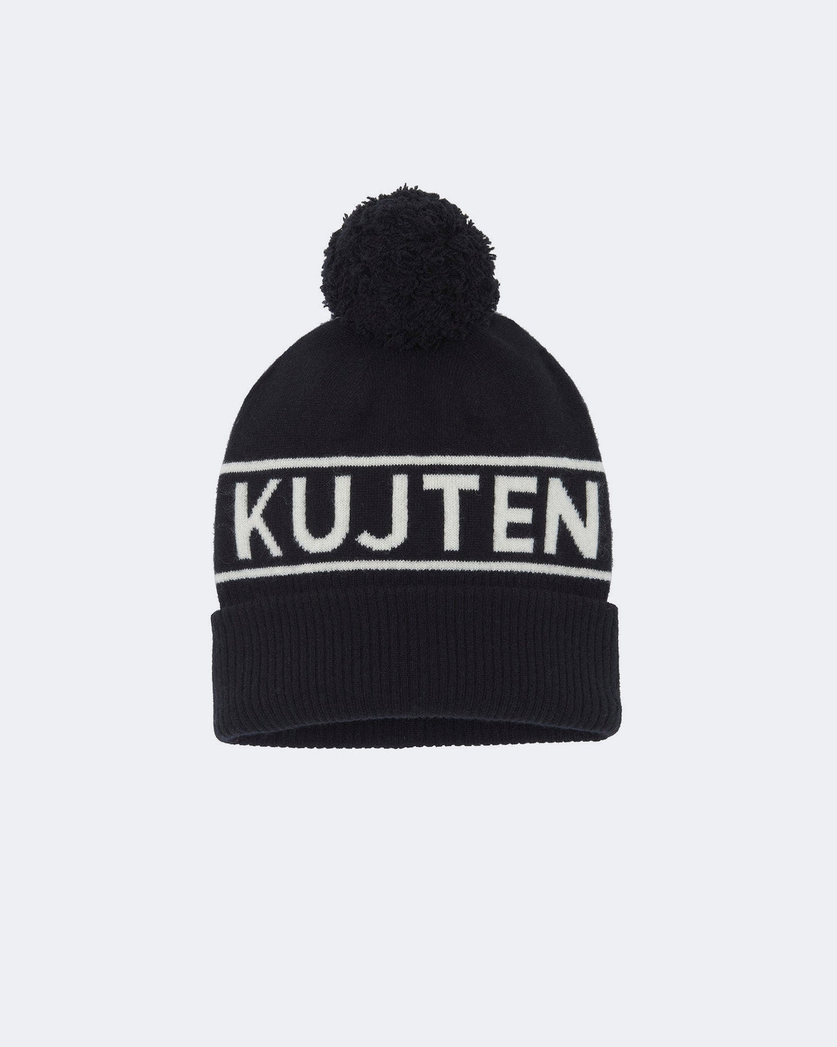 Bonnet en cachemire blanc et noir pour femme et pour homme - Kujten packshot