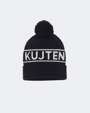 Bonnet en cachemire blanc et noir pour femme et pour homme - Kujten packshot
