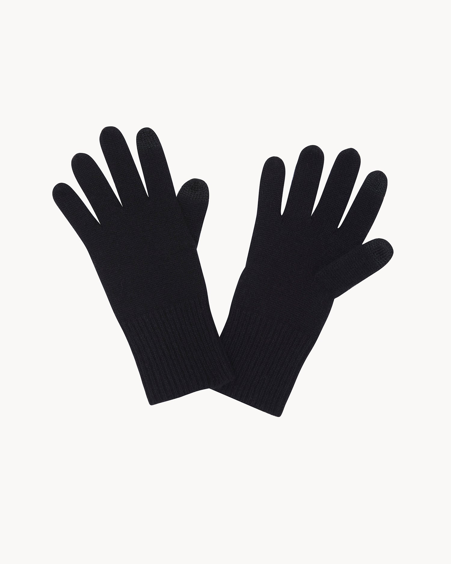 Gants en cachemire noir pour femme - Kujten packshot