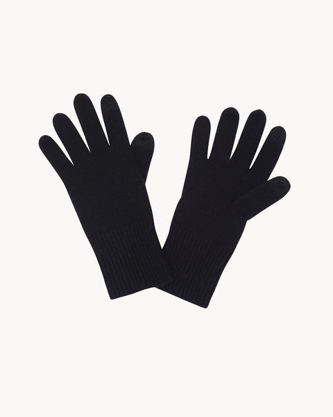 【関税&送料込】  Black Cashmere Gloves Women's Cashmere Gloves Made in Scotland (Black) at Amazon