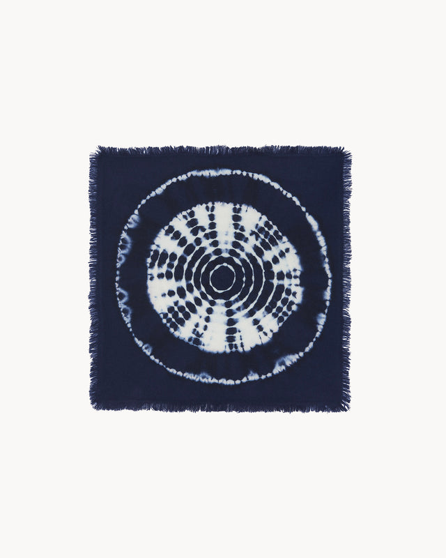 Small Bandana Hachi Circle indigo blue - Image principale