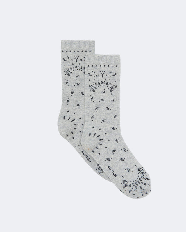Chaussettes Sig Bandana gris clair - Image principale