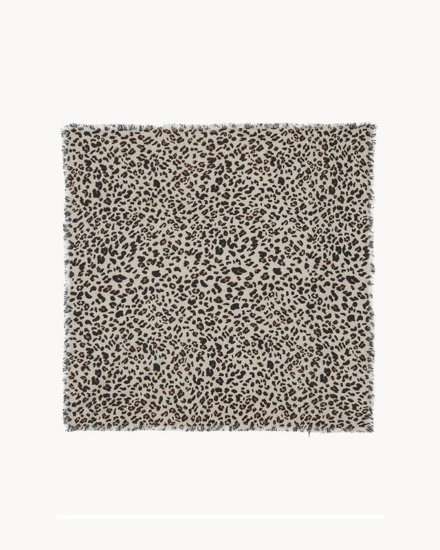 Grand Bandana Hachiko Leopard avoine - Image principale
