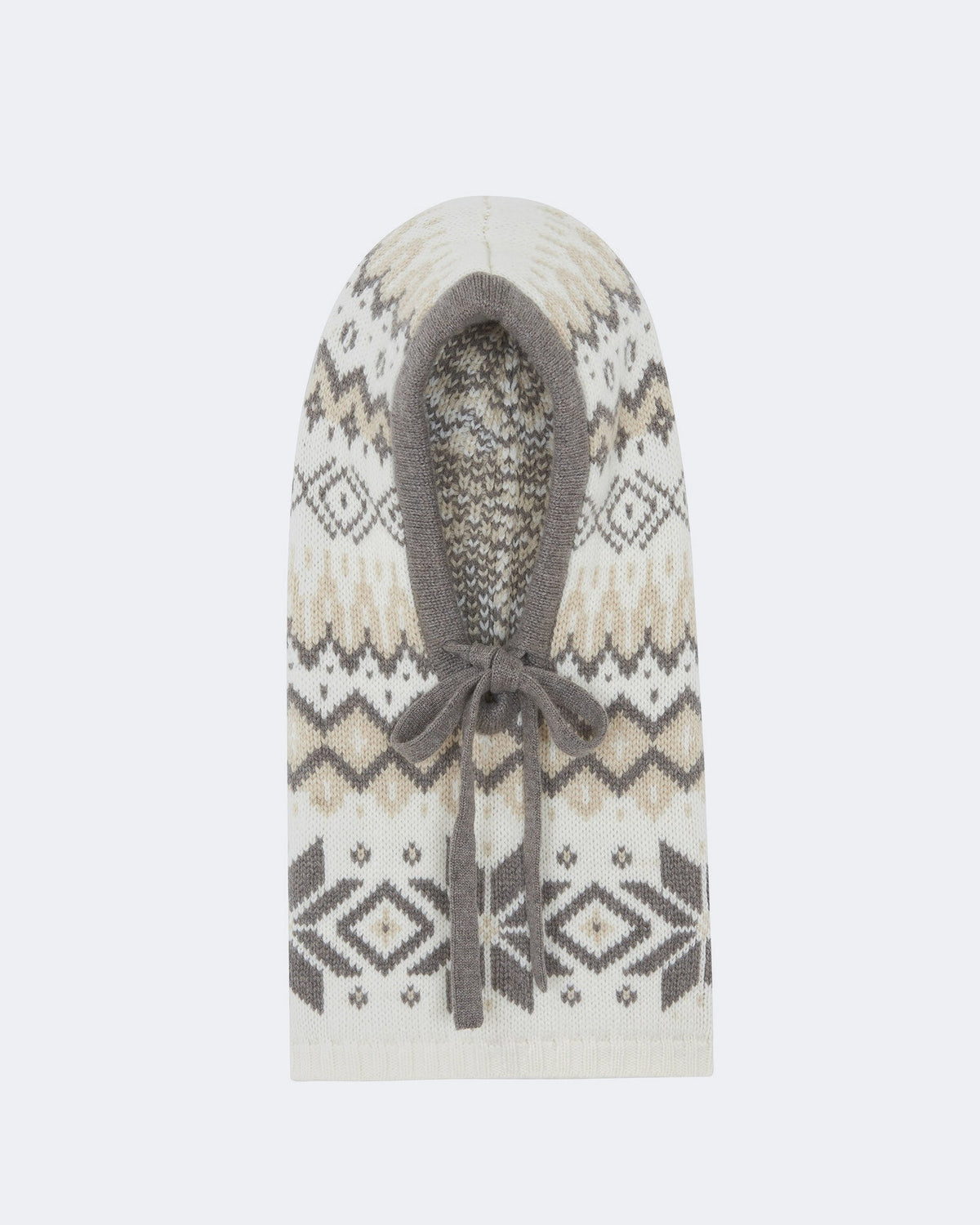 Cagoule en cachemire beige pour femme - Kujten packshot