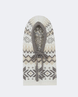 Cagoule en cachemire beige pour femme - Kujten packshot