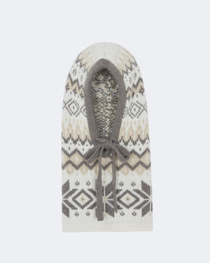 Cagoule en cachemire beige pour femme - Kujten packshot