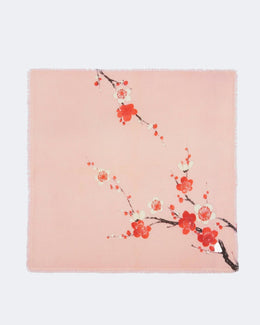 Bandana en cachemire rose pour femme - Kujten packshot