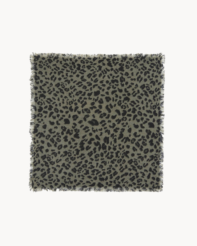 Petit Bandana Hachi Leopard kaki chiné - Image principale