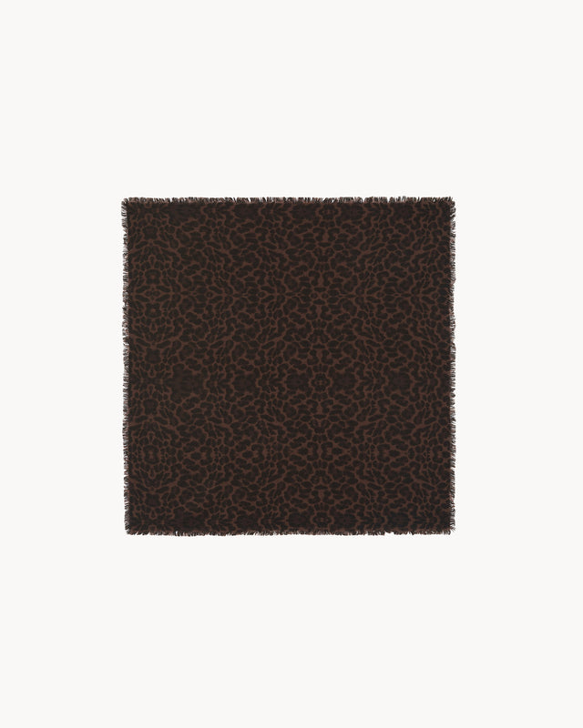 Petit Bandana Hachi Leopard marron épice léoprint - Image principale