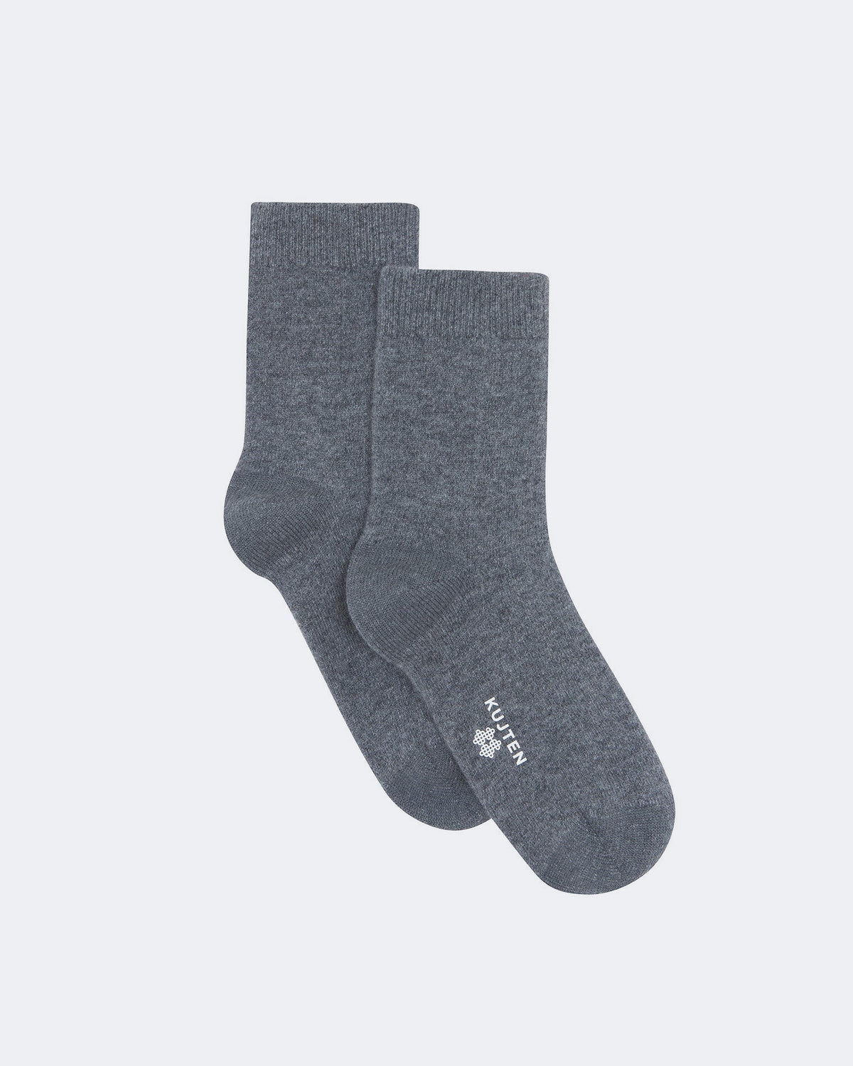Chaussettes en cachemire gris pour femme - Kujten packshot