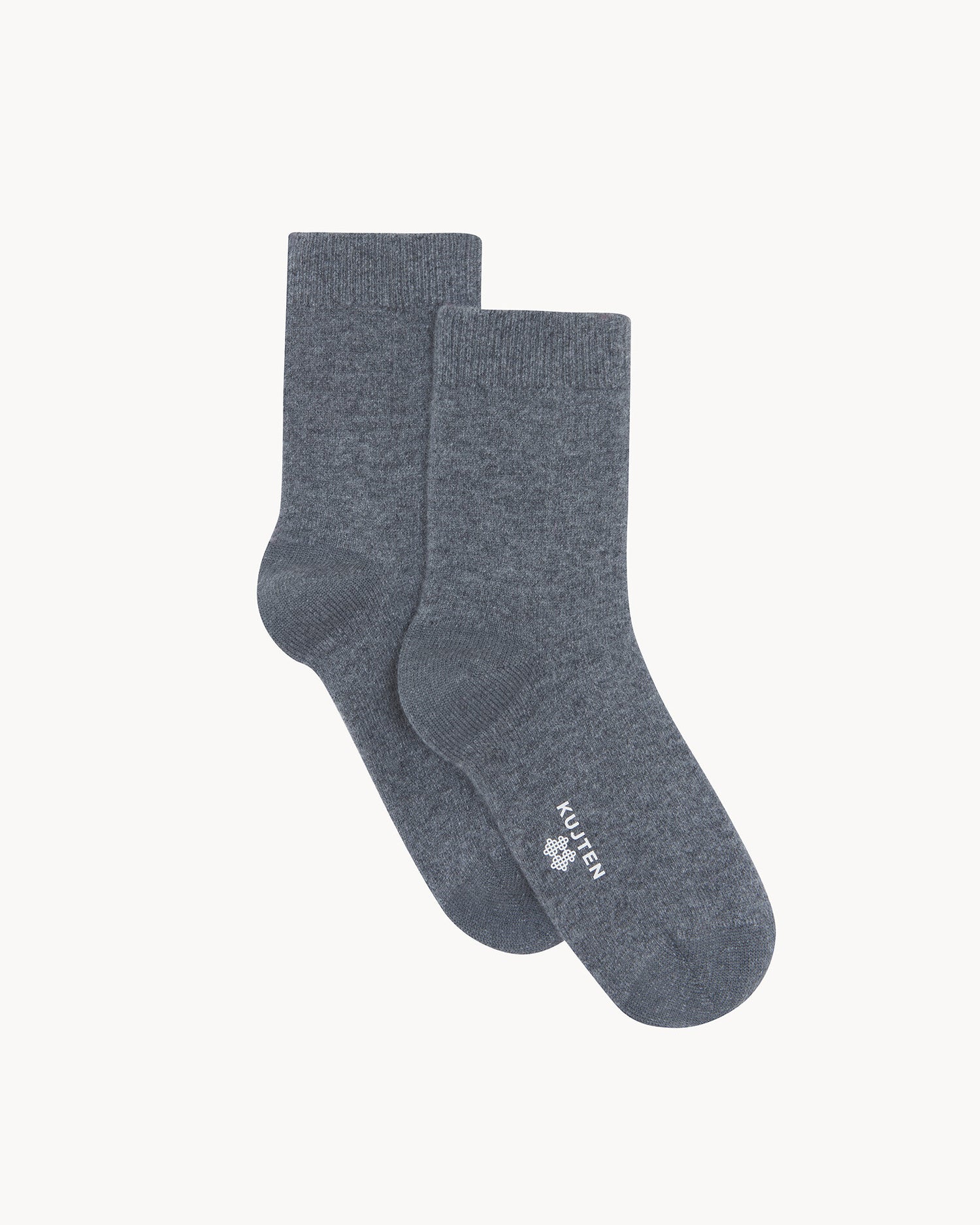 Chaussettes en cachemire gris pour femme - Kujten packshot