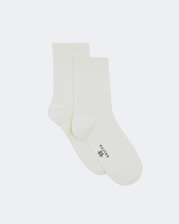 Chaussettes en cachemire blanc pour femme - Kujten packshot
