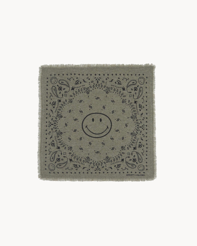 Small Bandana Hachi Smiley marl khaki - Image principale