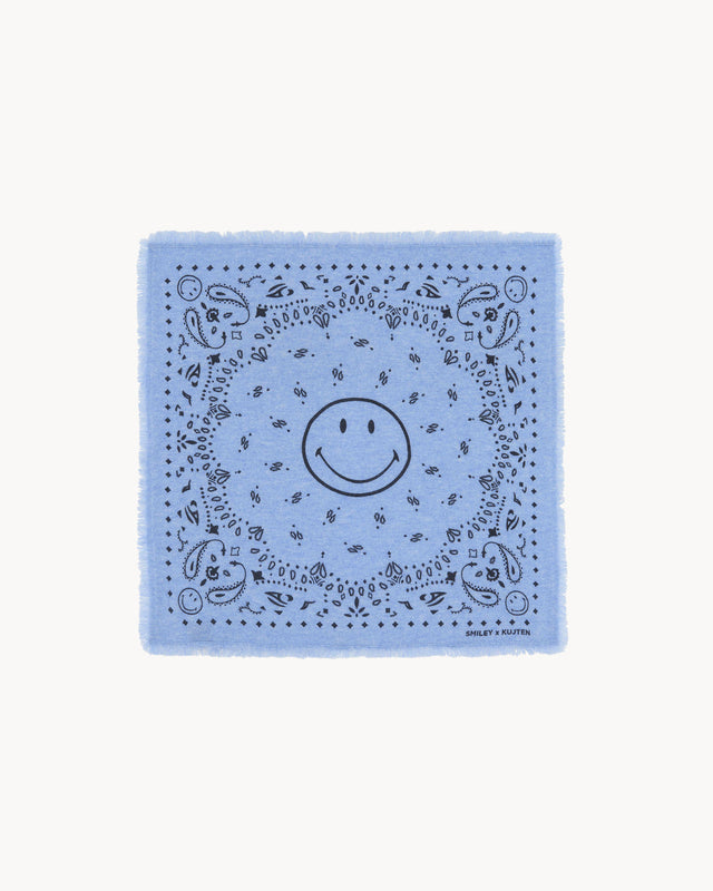 Small Bandana Hachi Smiley blue jeans - Image principale