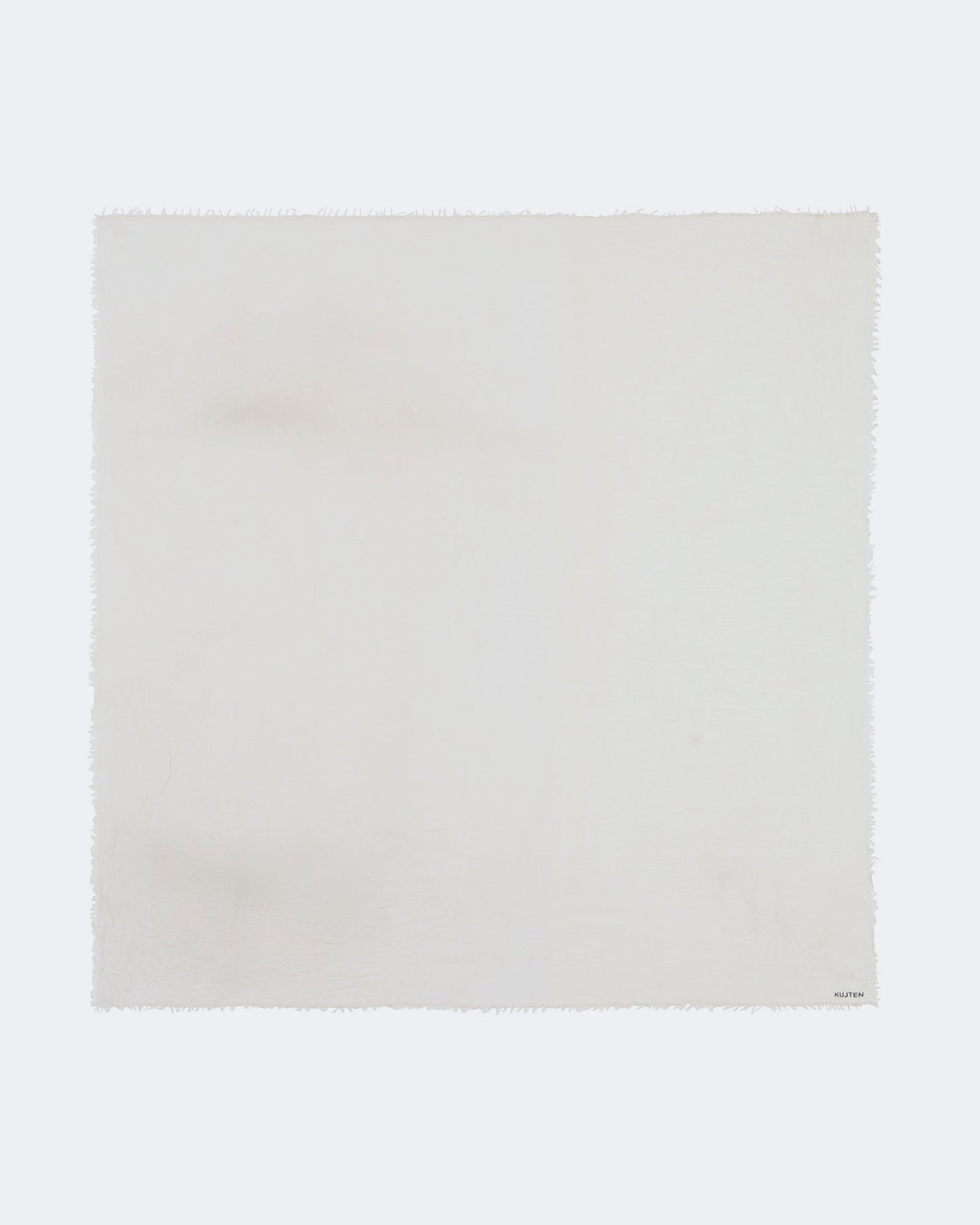 Bandana en voile de cachemire blanc et beige pour femme et pour homme - Kujten packshot