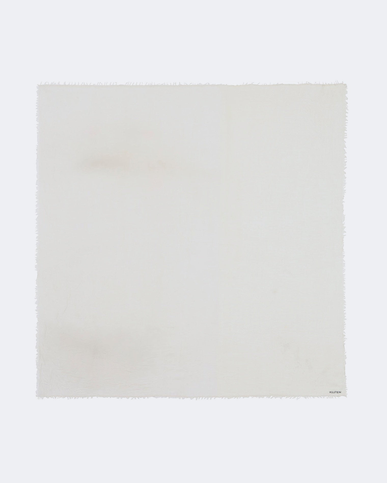 Bandana en voile de cachemire blanc et beige pour femme et pour homme - Kujten packshot
