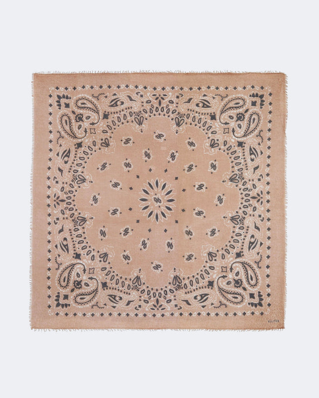 Très Grand Bandana Effy Leo marron camelo - Image principale