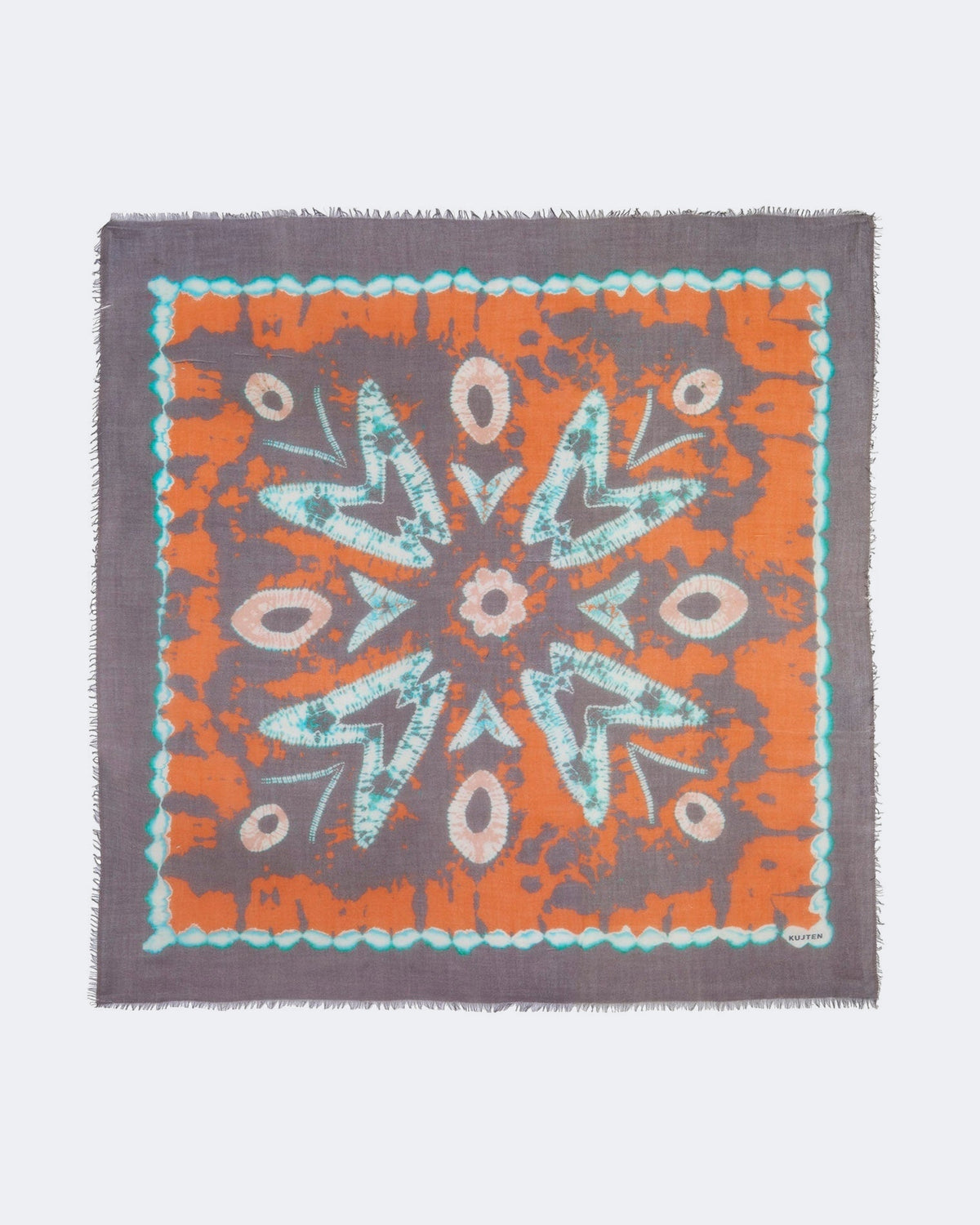 Bandana en voile de cachemire bordeaux pour femme - Kujten packshot