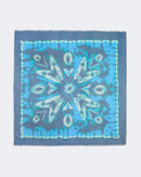Bandana en voile de cachemire bleu pour femme - Kujten packshot