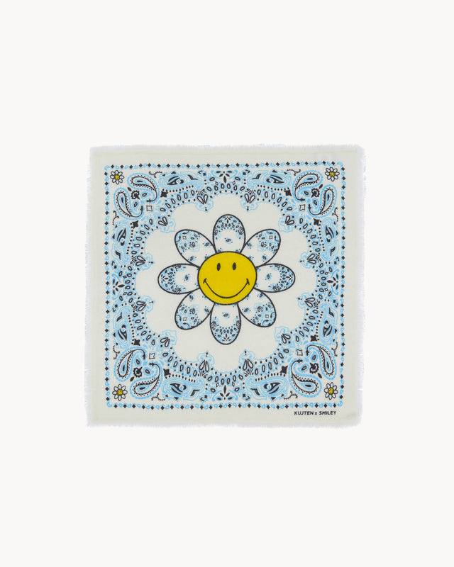 Bandana Hachi Bico Smiley glacier blue - Image principale