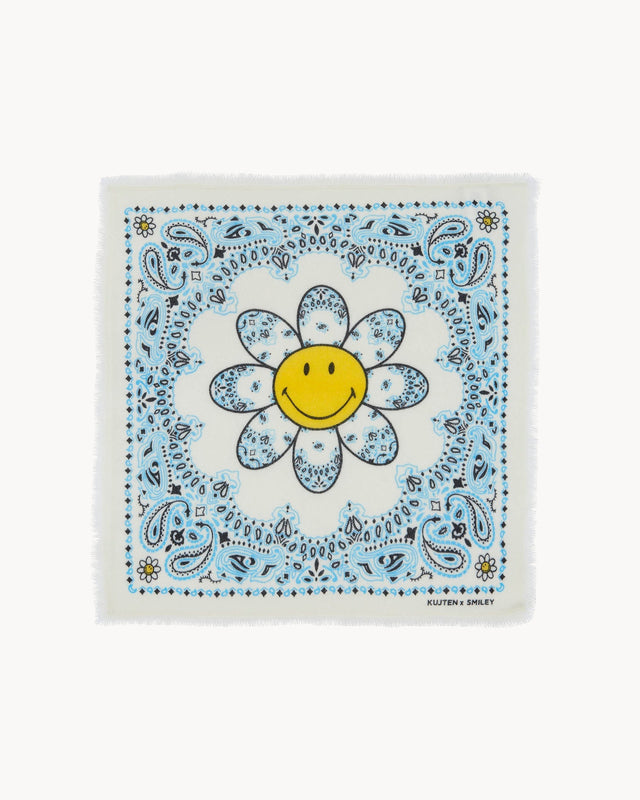 Bandana Hachi Bico Smiley bleu glacier - Image principale