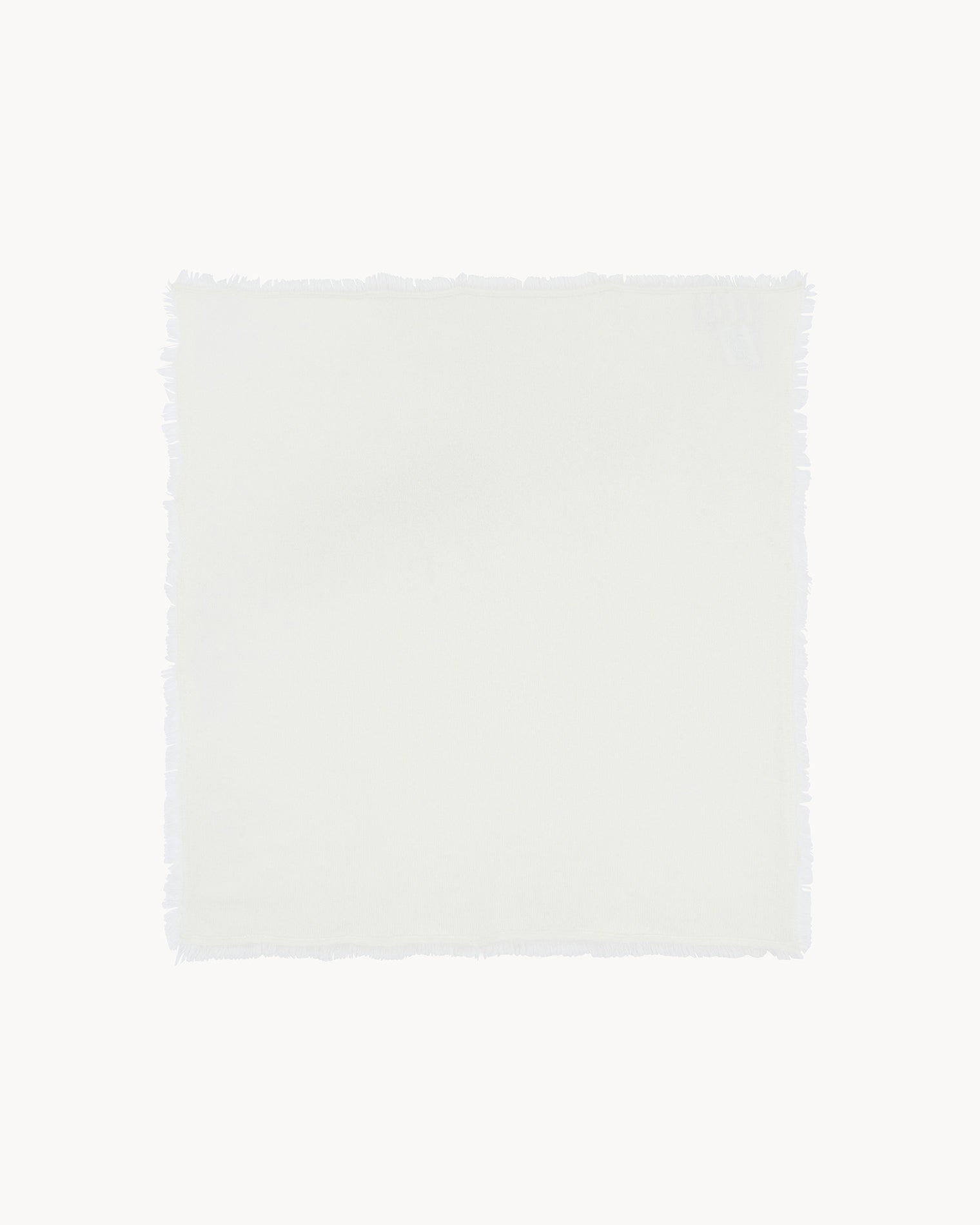 Bandana en cachemire blanc pour femme et pour homme - Kujten packshot